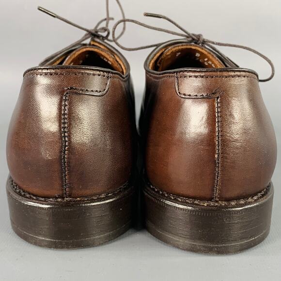 ALLEN EDMONDS Size 7 Delray Brown Leather Split Toe Derby Lace-Up Shoes - Picture 3 of 8
